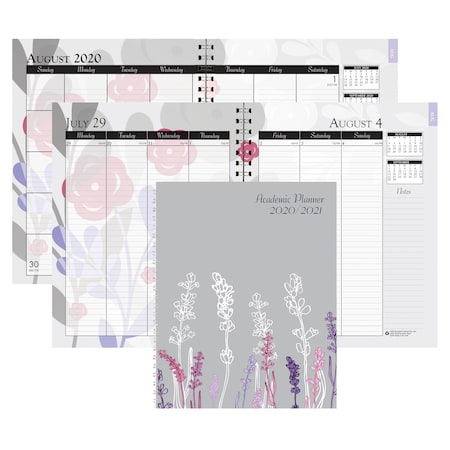 House Of Doolittle Monthly/Weekly Academic Calendar Planner, Wild Flower, Jul-Aug, 7 x 9 2954-74